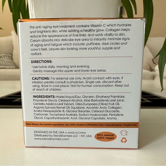 Clair Beauty Skincare Clair Beauty Vitamin C Collagen Antiaging Eye